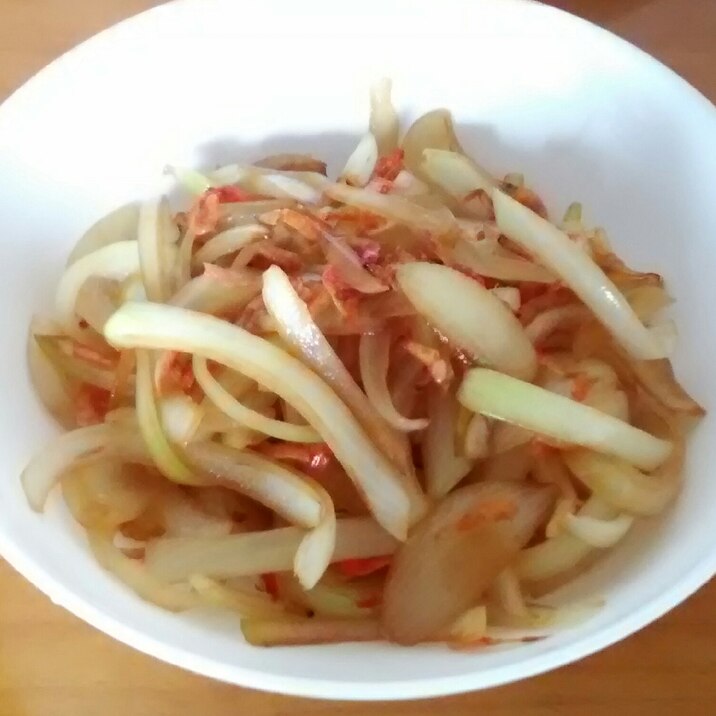 玉ねぎの桜えびの炒めもの